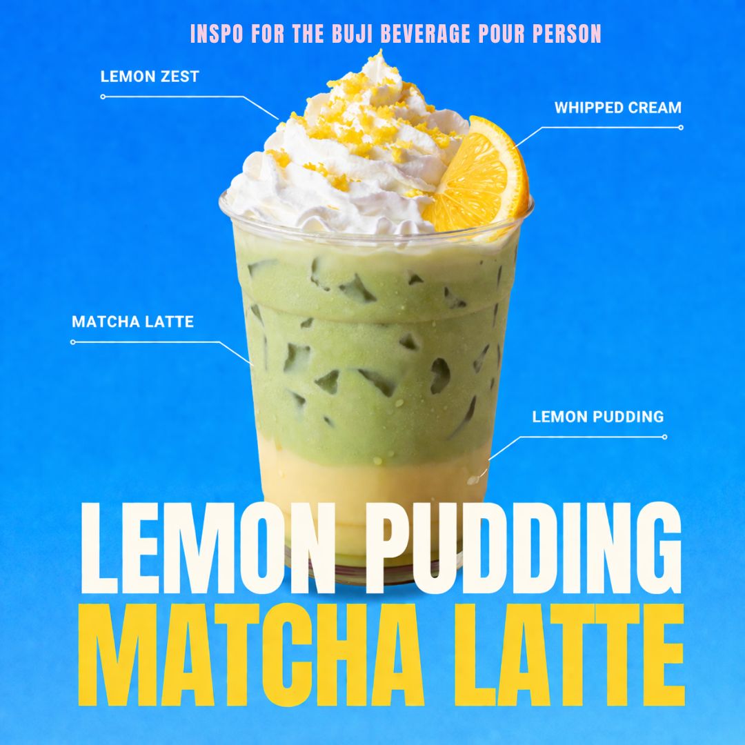 Lemon Pudding Matcha Latte