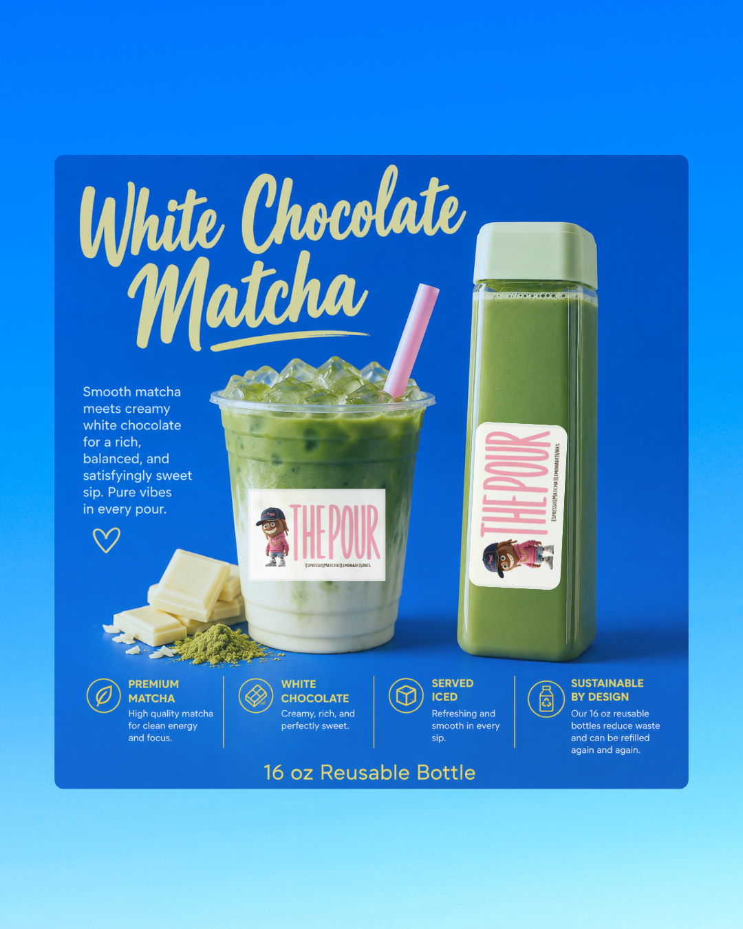 White Chocolate Pudding (Matcha Latte)